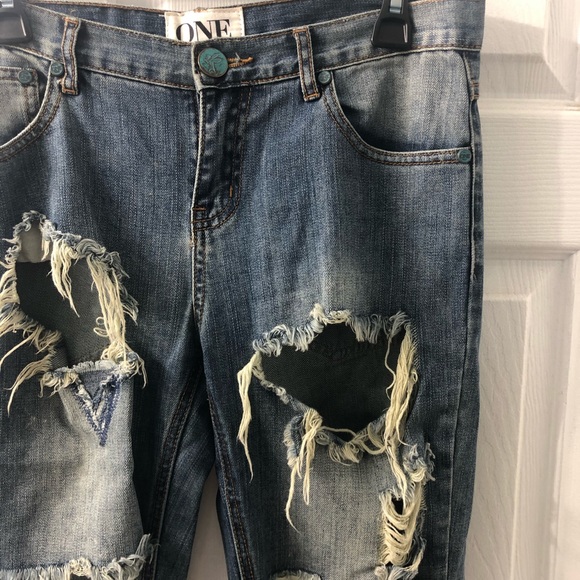 ONE Teaspoon Awesome Baggies 100% cotton Jeans - Picture 3 of 7